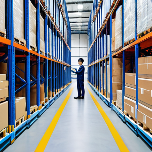Home 18 A professional logistics manager, fully clothed in a modest, appropriate uniform, standing in a brightly lit, state-of-the-art automated warehouse. Autonomous Mobile Robots (AMRs) are efficiently moving packages between tall, automated storage and retrieval systems (AS/RS). The scene is clean and organized, with a clear focus on technology and efficiency in a Vietnamese industrial zone setting, possibly Binh Duong. Perfect anatomy, correct proportions, natural pose, well-formed hands, proper finger count, natural body proportions. Safe for work, appropriate content, professional, family-friendly.