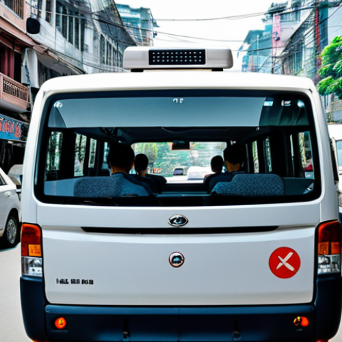 Home 17 지속 가능한 물류 시스템 - Optimized Delivery Route**
"A delivery van driving through a bustling Vietnamese city street, GPS n...