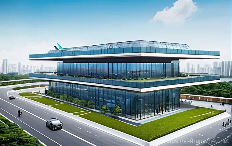 하늘을 나는 자동차 안전성 - **Prompt:** "Inside a sophisticated, brightly lit eVTOL maintenance facility located within a modern...