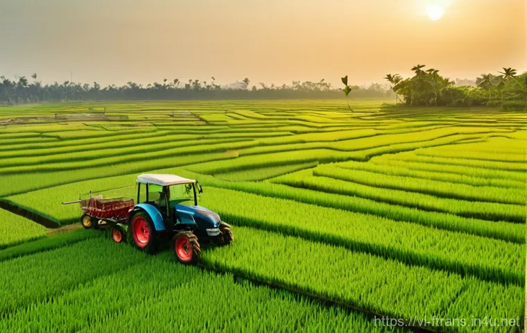 전기 드론 제조사 - **Prompt 1: Agricultural Harmony in Vietnam**
    A wide, picturesque shot of a vast, vibrant green ...