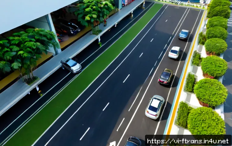 Home 17 스마트 주차 시스템 - Photorealistic smart parking system at a modern Vietnamese shopping center in Ho Chi Minh City, wide...